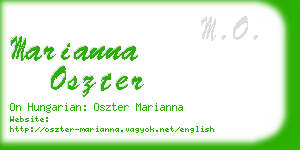 marianna oszter business card
